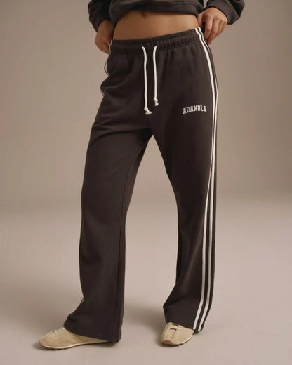 Loose Fit Straight Leg Sweatpants Coffee Bean
