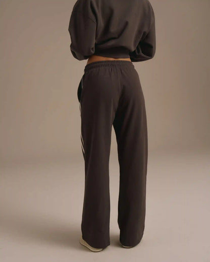 Loose Fit Straight Leg Sweatpants Coffee Bean